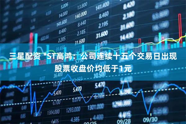 三星配资 *ST高鸿：公司连续十五个交易日出现股票收盘价均低于1元