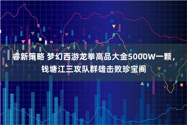睿新策略 梦幻西游龙拳高品大金5000W一颗，钱塘江三攻队群雄击败珍宝阁